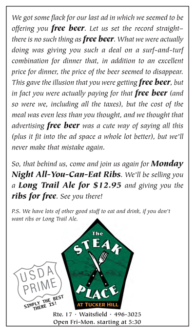 Free beer ad